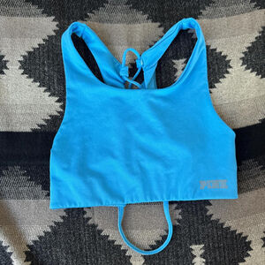 PINK blue sports bra no padding
